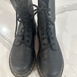 Dr Martens Air Wair Black Leather Lace-Up Boots